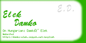 elek damko business card